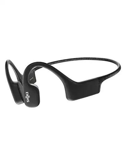 Shokz OpenSwim Swimming MP3 - Bone Conduction MP3 Waterproof Headphones for Swimming - Open-Ear Wireless Headphones, No Bluetooth, with Nose Clip and Earplug (Black)