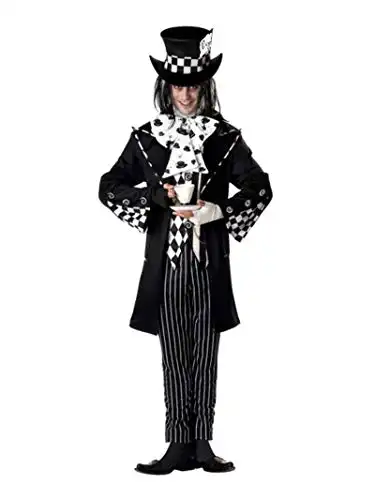 Dark Mad Hatter Costume Medium Black