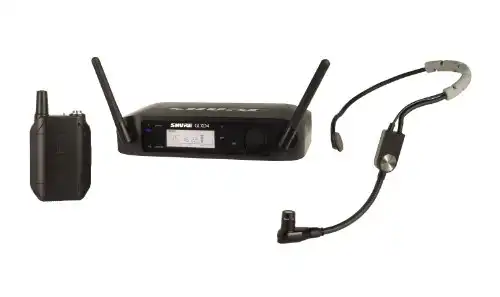 Shure GLXD14/SM35 Rechargeable Digital Headworn Wireless Microphone System with GLXD4 Receiver, GLXD1 Bodypack Transmitter and SM35 Headset Condenser Mic