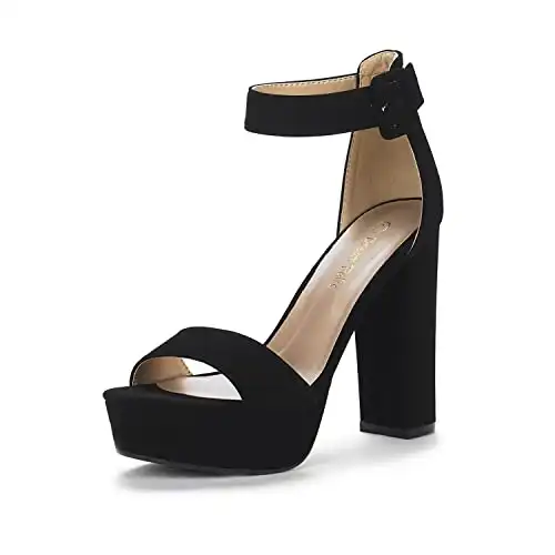 DREAM PAIRS Women's Hi-Lo High Heel Platform Pump Sandals