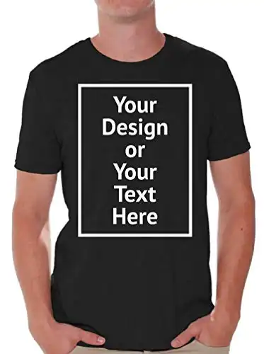 Custom Shirt Men Personalized Add Your Image T-Shirt Add Your Text Photo Front/Back Print