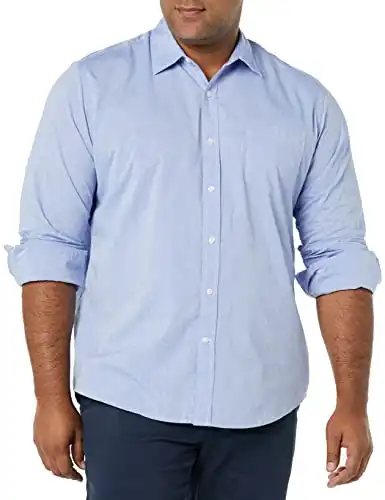 Amazon Essentials Men's Regular-Fit Long-Sleeve Casual Poplin Shirt