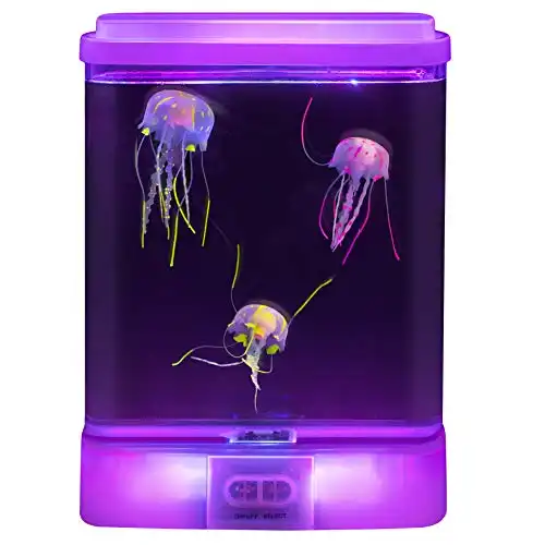 Playlearn USA - Illuminated Jellyfish Lamp - Color Changing Aquarium Mood Lamp - Calming and Relaxing Effect