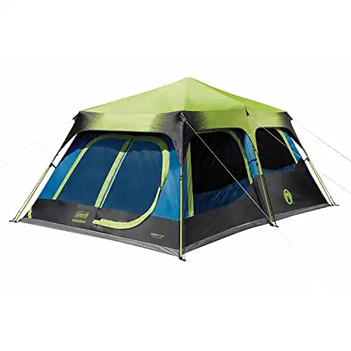 Coleman Camping Tent with Instant Setup, 4/6/8/10 Person Weatherproof Tent with Integrated Rainfly, Double-Thick Fabric, and Included Carry Bag, Sets Up in 60 Seconds