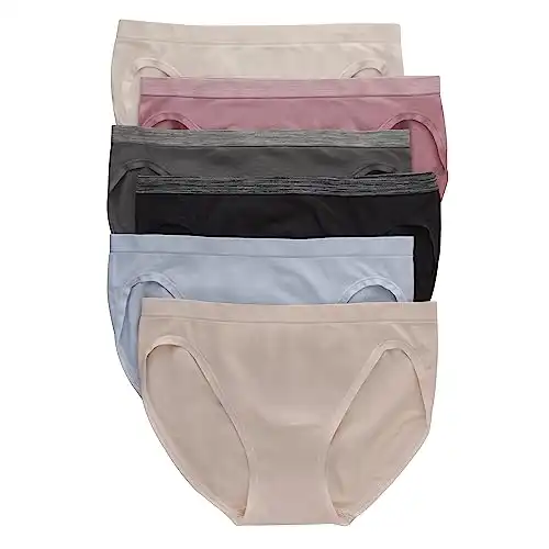 Hanes Women's Underwear Pack, ComfortFlex Fit Panties, Seamless Underwear, 6-Pack (Colors May Vary)