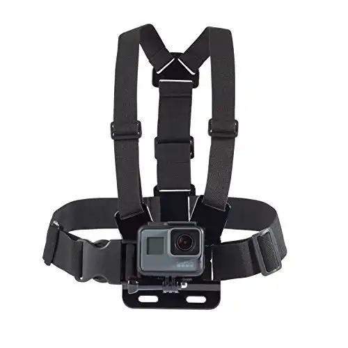 Amazon Basics Adjustable Chest Mount Harness For GoPro Camera (Compatible with GoPro Hero Series), Black