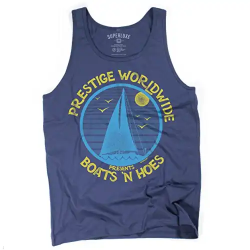 Superluxe Clothing Boats N Hoes Mens Womens Unisex Prestige Worldwide Funny Movie Sailing Tank Top