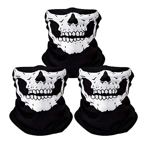 3Pcs Breathable Face Masks Skull Mask Seamless Balaclava Mask Headwear Scarf