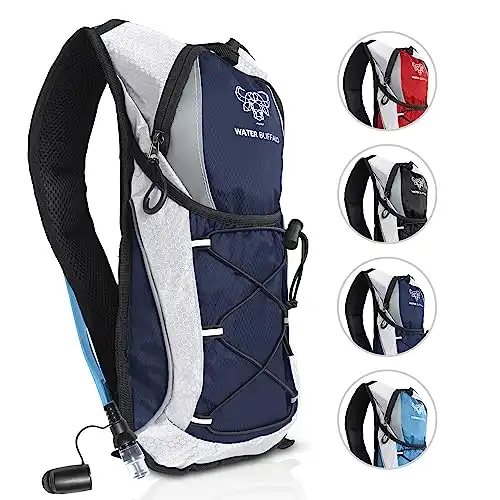 Water Buffalo Hydration Backpack - Lightweight Hydration Pack with 2L Water Bladder - Water Backpack for Hiking, Running, Biking, and Raves - Road Runner 12L Hydropack Backpack