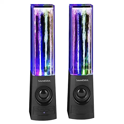 SoundSOUL Fountain Dancing Bluetooth Speakers, Black